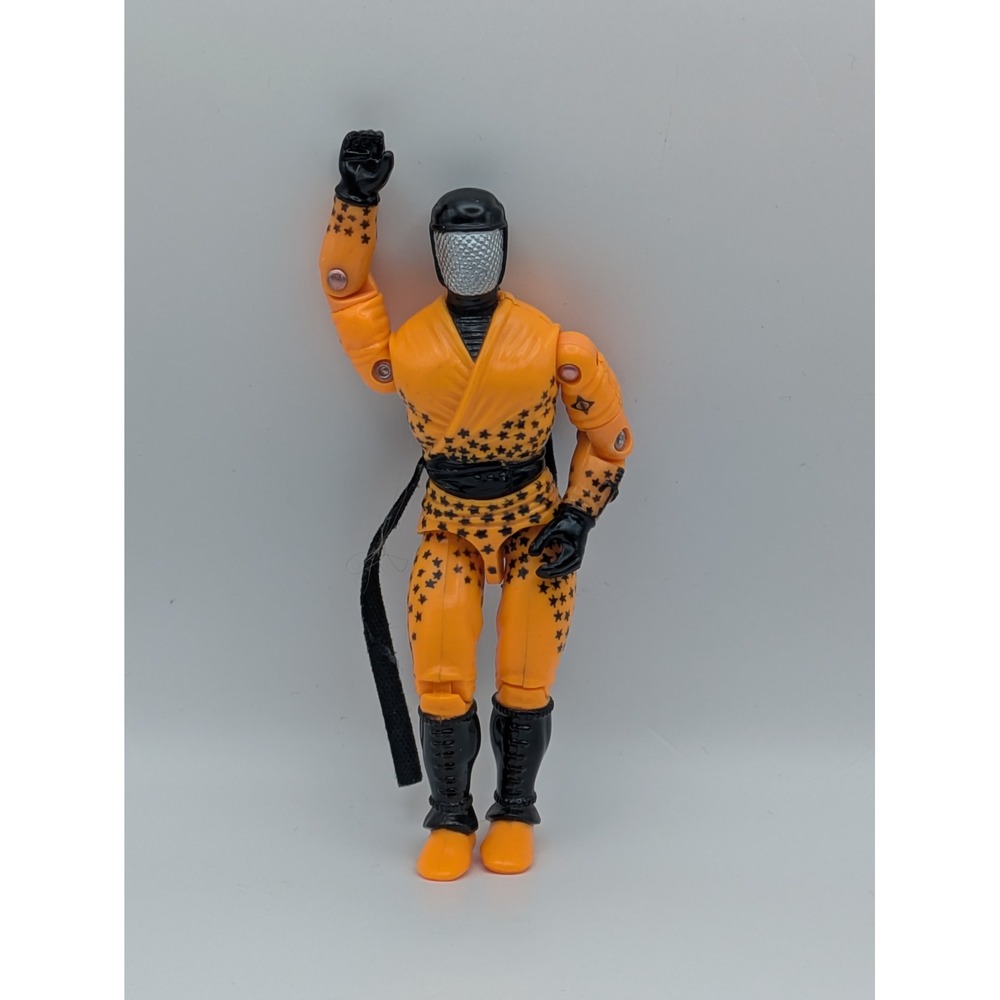 Action Force G.I. Joe Cobra Ninja Slice Figure 1991 Orange Arm Chops Tight VTG